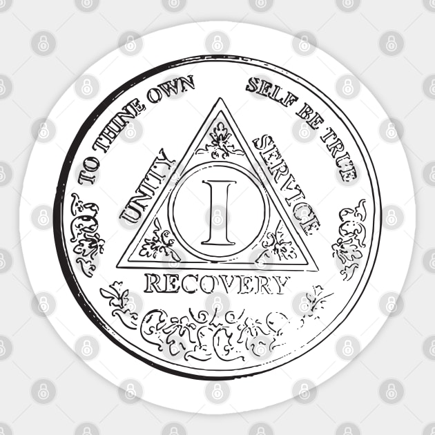 Alcoholics Anonymous Recovery Sober - Sober Since - AA Tribute - aa Alcohol - Recovery Tribute - sober aa sobriety addiction recovery narcotics anonymous addiction drugs mental health Sticker by TributeDesigns